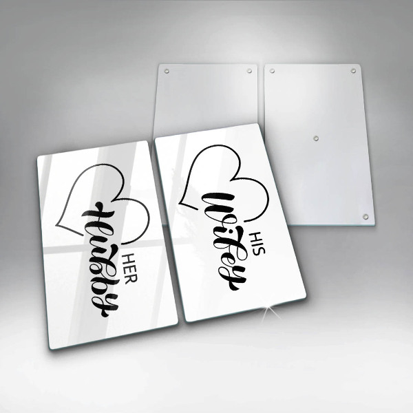 Skleněná krájecí deska Nápis věta vzor