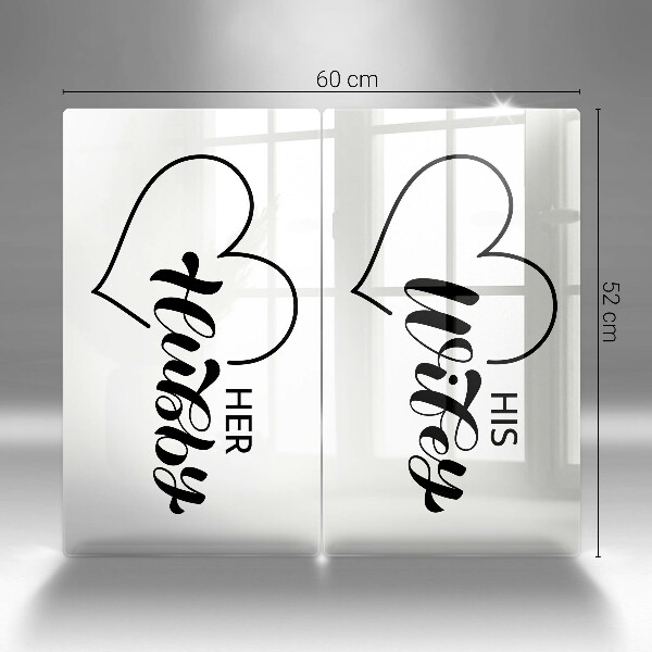 Skleněná krájecí deska Nápis věta vzor