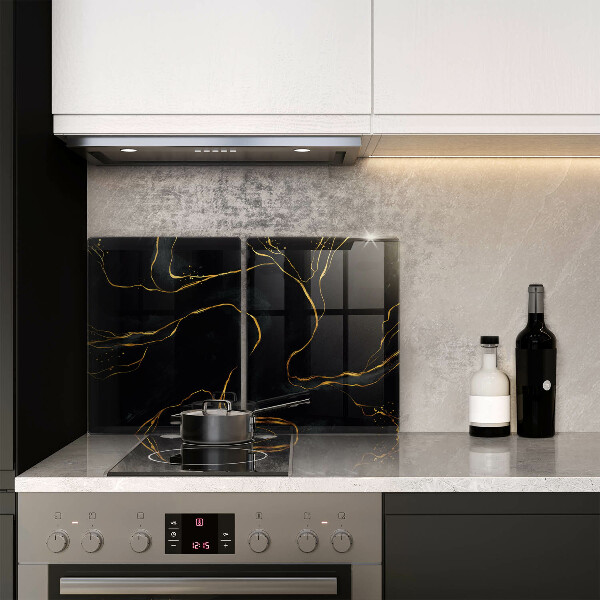 Skleněná krájecí deska Černý mramor