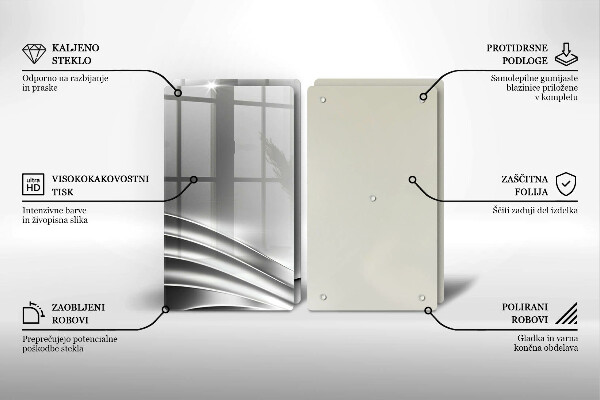 Krájecí prkénko skleněné Kovová konstrukce