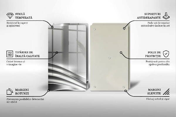 Krájecí prkénko skleněné Kovová konstrukce