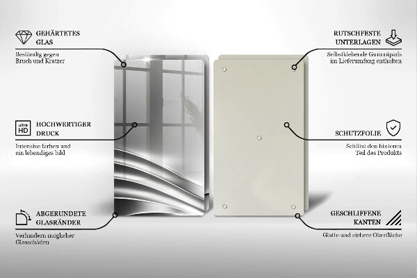 Krájecí prkénko skleněné Kovová konstrukce