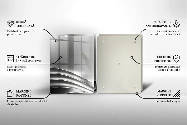 Krájecí prkénko skleněné Kovová konstrukce