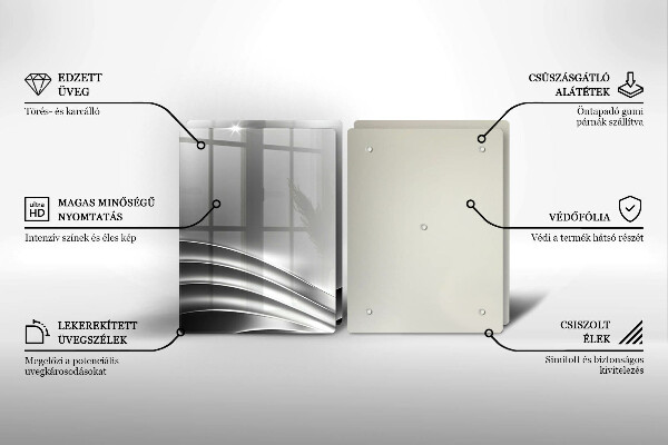 Krájecí prkénko skleněné Kovová konstrukce