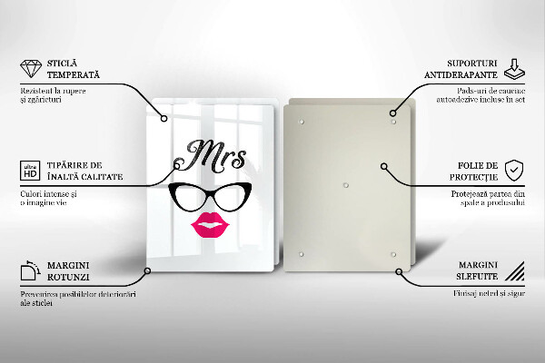 Krájecí prkénko skleněné Mrs mr
