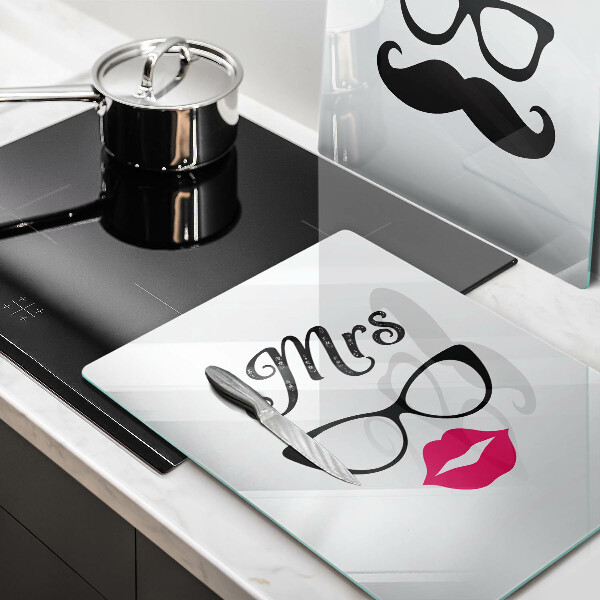 Krájecí prkénko skleněné Mrs mr