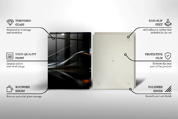 Skleněné krájecí prkénko Abstraktní 3d design