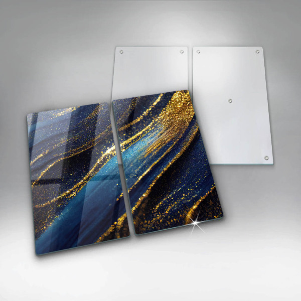 Skleněné krájecí prkénko Námořnická modrá abstrakce