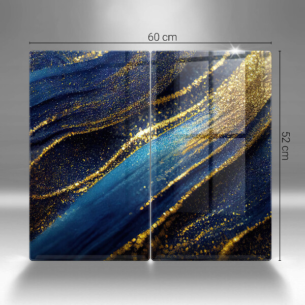 Skleněné krájecí prkénko Námořnická modrá abstrakce