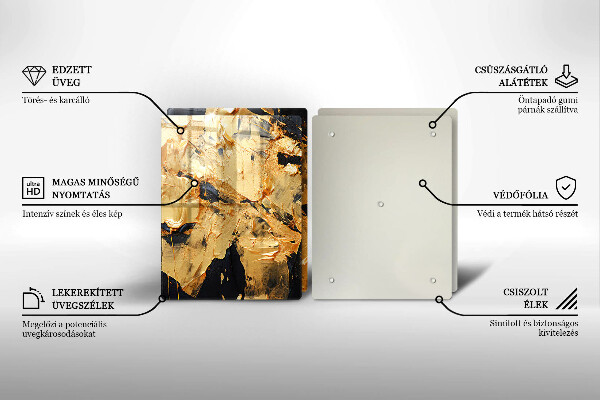 Skleněné krájecí prkénko Elegantní barva textury