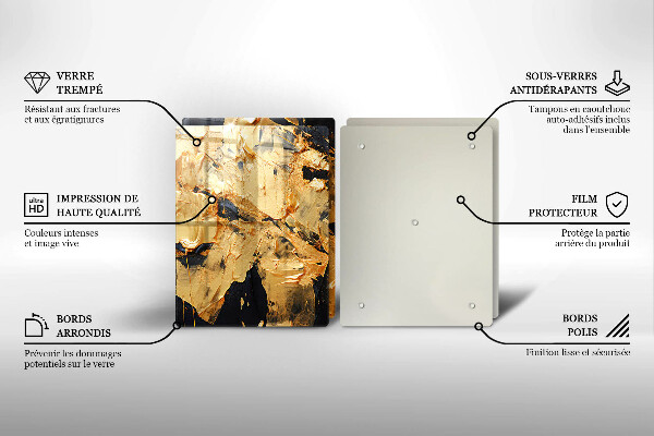 Skleněné krájecí prkénko Elegantní barva textury