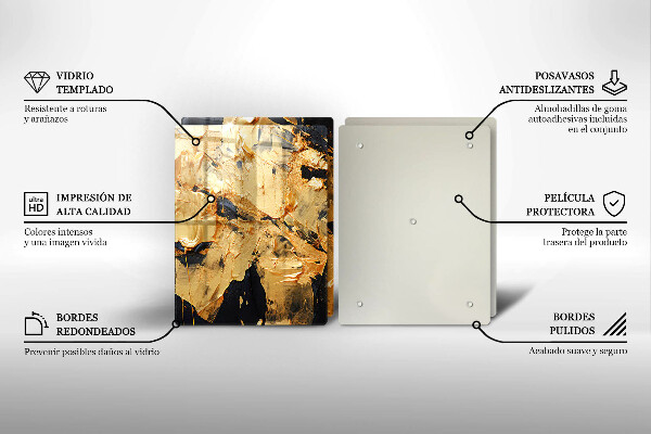 Skleněné krájecí prkénko Elegantní barva textury