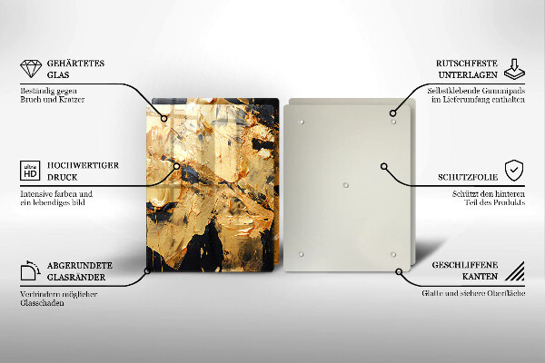 Skleněné krájecí prkénko Elegantní barva textury