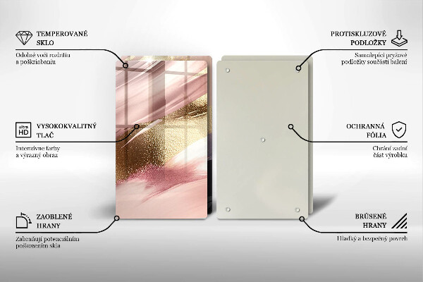 Skleněné krájecí prkénko Pastelové skvrny