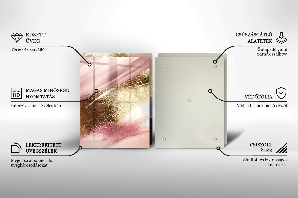 Skleněné krájecí prkénko Pastelové skvrny