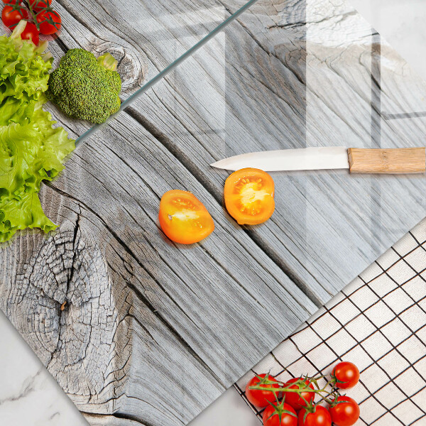 Skleněné krájecí prkénko Světlá struktura dřeva