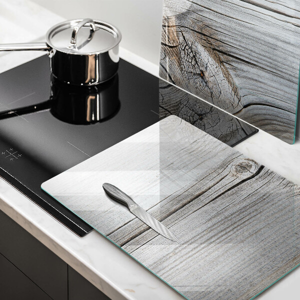 Skleněné krájecí prkénko Světlá struktura dřeva