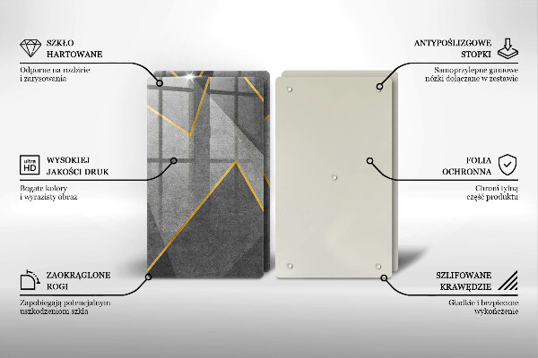 Skleněné krájecí prkénko Ostré tvary