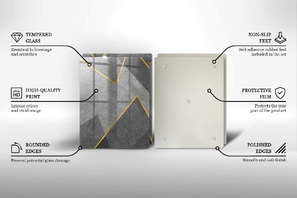 Skleněné krájecí prkénko Ostré tvary