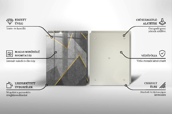 Skleněné krájecí prkénko Ostré tvary