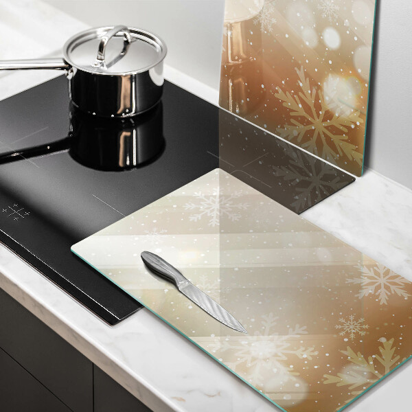 Skleněné krájecí prkénko Sněhové vločky