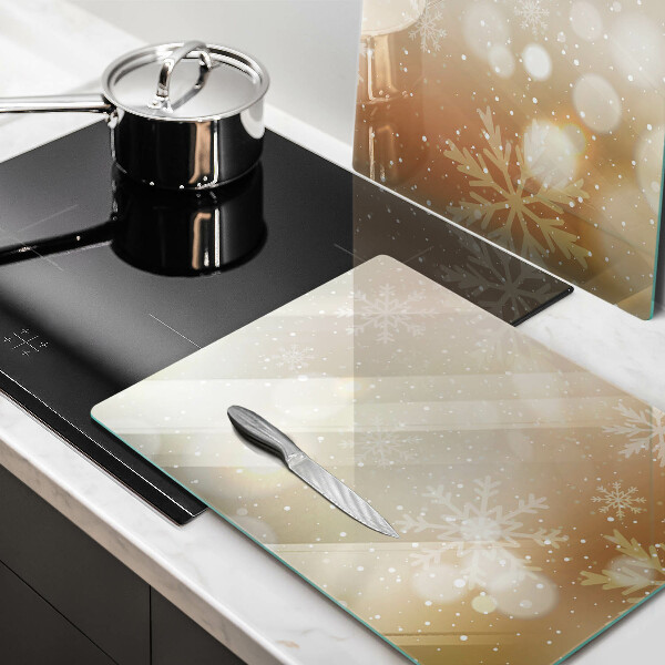 Skleněné krájecí prkénko Sněhové vločky