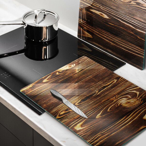 Skleněné krájecí prkénko Textura dřeva