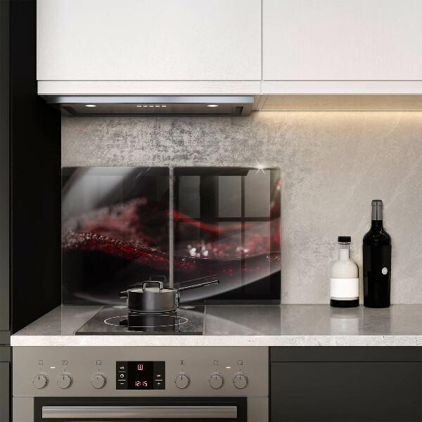 Skleněné krájecí prkénko Červené víno ve sklenici