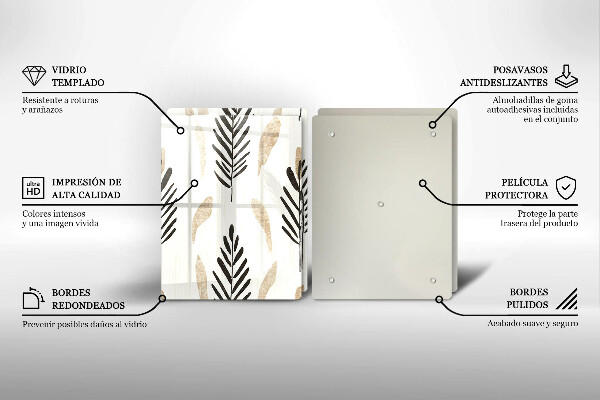 Skleněné krájecí prkénko Boho rostliny