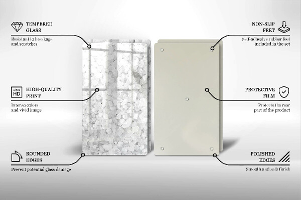 Skleněné krájecí prkénko Krystaly soli