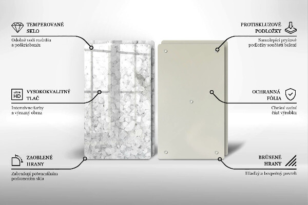 Skleněné krájecí prkénko Krystaly soli