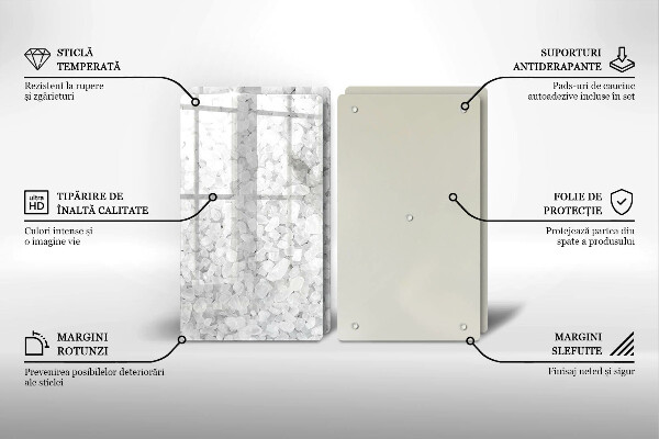 Skleněné krájecí prkénko Krystaly soli