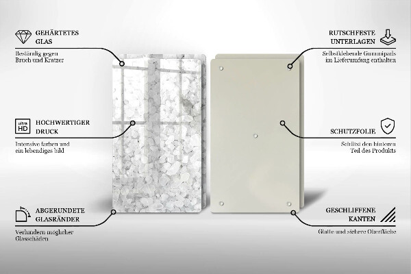 Skleněné krájecí prkénko Krystaly soli