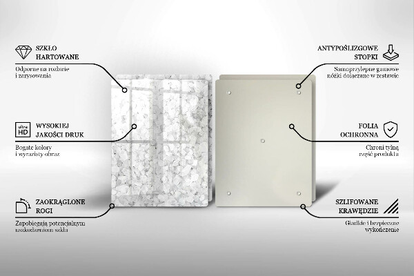 Skleněné krájecí prkénko Krystaly soli