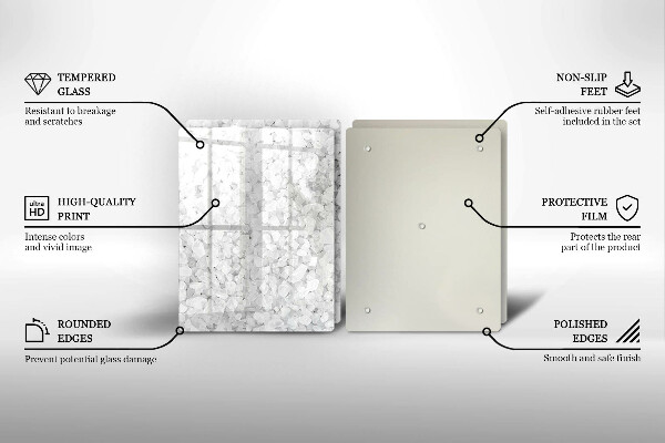 Skleněné krájecí prkénko Krystaly soli