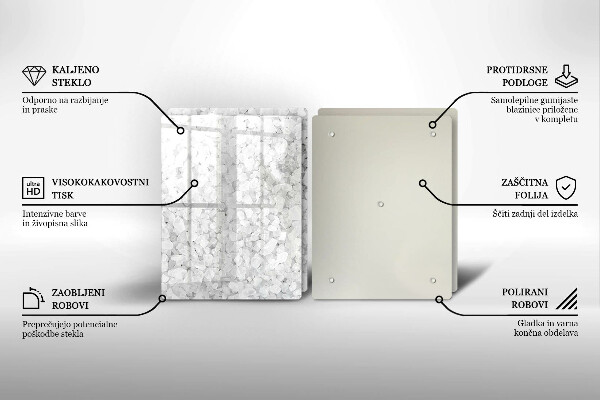 Skleněné krájecí prkénko Krystaly soli