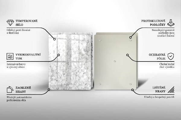 Skleněné krájecí prkénko Krystaly soli