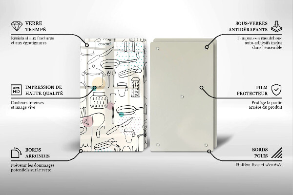 Krájecí prkénko skleněné Kuchyňské doplňky