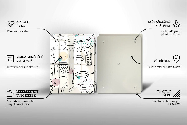 Krájecí prkénko skleněné Kuchyňské doplňky