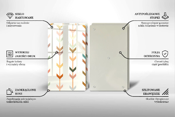 Krájecí prkénko skleněné Geometrické prvky