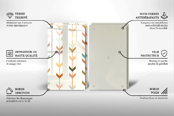 Krájecí prkénko skleněné Geometrické prvky