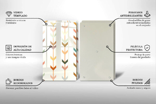 Krájecí prkénko skleněné Geometrické prvky