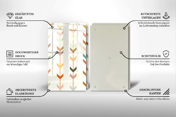 Krájecí prkénko skleněné Geometrické prvky