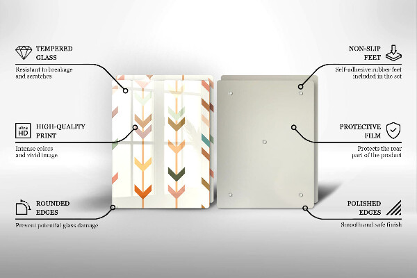 Krájecí prkénko skleněné Geometrické prvky