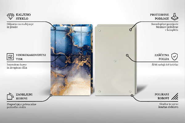 Krájecí prkénko skleněné Mramorová abstrakce