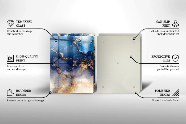 Krájecí prkénko skleněné Mramorová abstrakce