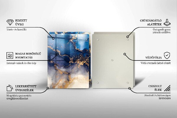 Krájecí prkénko skleněné Mramorová abstrakce