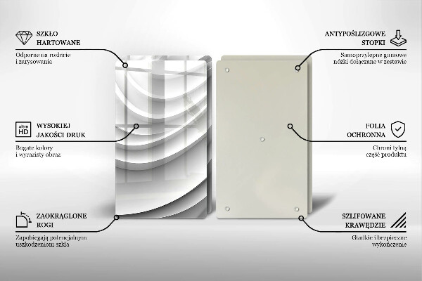 Krájecí prkénko skleněné Geometrické čáry