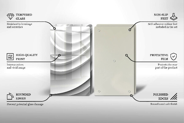 Krájecí prkénko skleněné Geometrické čáry