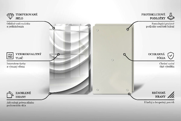 Krájecí prkénko skleněné Geometrické čáry